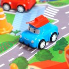 УЦЕНКА (Сломан контейнер) Набор инерционных машин «Город», коврик и дорожные знаки - Фото 4