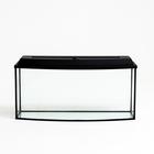 Аквариум «Телевизор» с крышкой, 115 л, 93×32×42/47 см, чёрный - Фото 2