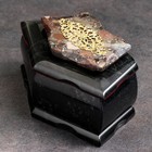 Ларец "Кружевной узор", 16х9х8 см, натуральный камень, змеевик - фото 9814087