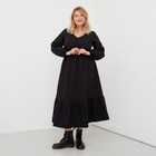 Платье женское миди MIST plus-size, р.50, черный - фото 318663816
