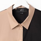 Рубашка женская MIST plus-size, one size, черный/бежевый - Фото 8