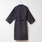 Халат вафельный женский удлинённый Этель «Boho» размер 46-48, цвет тёмно-серый, 100% хлопок, 290 г/м² - Фото 5