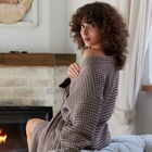 Халат вафельный женский удлинённый Этель «Boho» размер 46-48, цвет мокко, 100% хлопок, 290 г/м² - Фото 4