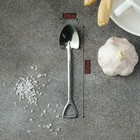 Ложка десертная из нержавеющей стали Magistro «Лопата», длина 15,5 см, форма овальная, цвет серебряный - Фото 3
