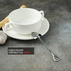 Ложка десертная Magistro «Лопата», длина 15.5 см, нержавеющая сталь, серебристая - Фото 4