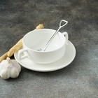 Ложка десертная Magistro «Лопата», длина 15.5 см, нержавеющая сталь, серебристая - Фото 7