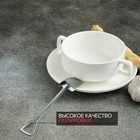 Ложка десертная Magistro «Лопата», длина 15.5 см, прямоугольная, нержавеющая сталь, серебристая - Фото 4