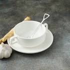 Ложка десертная Magistro «Лопата», длина 15.5 см, прямоугольная, нержавеющая сталь, серебристая - Фото 7