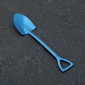 Ложка десертная из нержавеющей стали Magistro «Лопата», длина 15,5 см, форма овальная, цвет синий