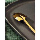 Ложка десертная из нержавеющей стали Magistro «Лопата», длина 15,5 см, форма овальная, цвет золотой - Фото 4