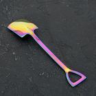 Ложка десертная из нержавеющей стали Magistro «Лопата», длина 15,5 см, форма прямоугольная, цвет хамелеон - Фото 2