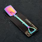 Ложка десертная из нержавеющей стали Magistro «Лопата», длина 15,5 см, форма прямоугольная, цвет хамелеон - Фото 3