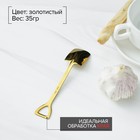 Ложка десертная Magistro «Лопата», длина 15.5 см, прямоугольная, нержавеющая сталь, золотистая - Фото 2