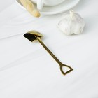 Ложка десертная Magistro «Лопата», длина 15.5 см, прямоугольная, нержавеющая сталь, золотистая - Фото 5