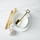 Ложка десертная Magistro «Лопата», длина 15.5 см, прямоугольная, нержавеющая сталь, золотистая - Фото 6