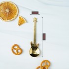 Ложка десертная из нержавеющей стали Magistro «Гитара», длина 12 см, цвет золотой - Фото 3