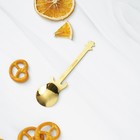 Ложка десертная из нержавеющей стали Magistro «Гитара», длина 12 см, золотистая - Фото 5