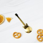 Ложка десертная из нержавеющей стали Magistro «Гитара», длина 12 см, цвет золотой - фото 4513148