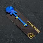 Ложка десертная из нержавеющей стали Magistro «Гитара», длина 12 см, цвет синий - Фото 3