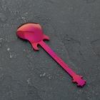 Ложка десертная из нержавеющей стали Magistro «Гитара», длина 12 см, цвет фиолетовый - Фото 2