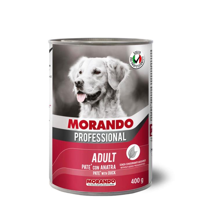 Влажный корм Morando Professional для собак, паштет с уткой, 400 г - Фото 1