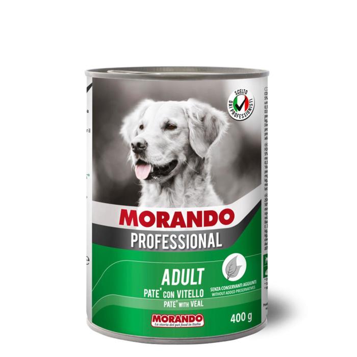 Влажный корм Morando Professional для собак, паштет с телятиной, 400 г - Фото 1
