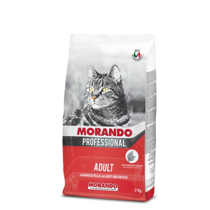 Сухой корм Morando Professional Gatto для кошек, говядина/курица, 2 кг - Фото 1