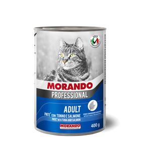 Влажный корм Morando Professional для кошек, паштет с тунцом и лососем, 400 г