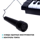 Синтезатор «Детский», 37 клавиш, с микрофоном, цвет чёрный - фото 3864178