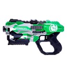 Бластер «Мститель», стреляет мягкими пулями, цвет зелено-белый - фото 31437453