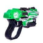 Бластер «Мститель», стреляет мягкими пулями, цвет зелено-белый - фото 31437454