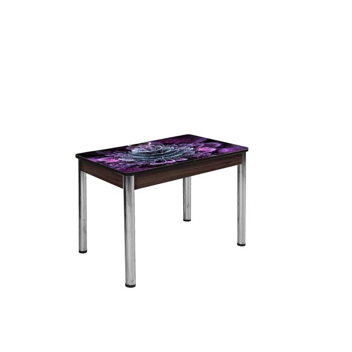 Стол раздвижной «Триумф», 870(1170) × 600 × 750 мм, опоры хром, цвет венге / 678193288