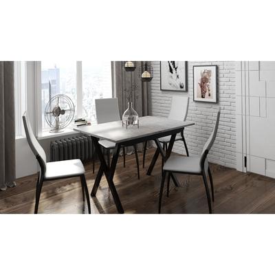 Стол раздвижной «Лофт», 1200(1550) × 800 × 780 мм, пластик, опора №1 чёрная, цвет графит