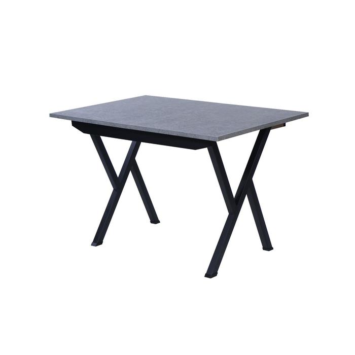 Стол  Лофт 1200 × 800 × 780 мм, пластик, опора №1 чёрная, цвет графит - Фото 1