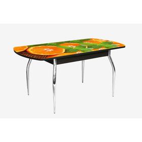 Стол раздвижной «Грация», 1100(1450) × 700 × 750 мм, глянец, хром, цвет венге / 90071410