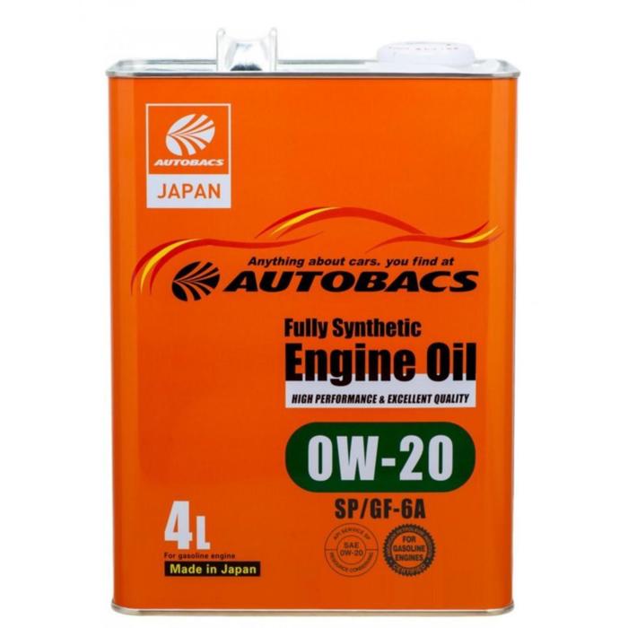 Масло Autobacs ENGINE OIL FS 0W-20 SP/GF-6A, 4 л - Фото 1