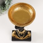 Фигурка - подставка для мелочей полистоун «Африканка с золотой тарелкой на голове», 30×17×17 см - Фото 5