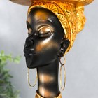 Сувенир полистоун подставка "Африканка с золотой тарелкой на голове" 30х17х17 см - Фото 6