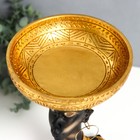 Фигурка - подставка для мелочей полистоун «Африканка с золотой тарелкой на голове», 30×17×17 см - Фото 7