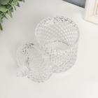 Шкатулка для украшений «Цилиндр с ромбиками», стекло, прозрачная, 14.5×8.5×8.5 см - Фото 3