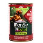 Влажный корм Monge Dog BWild GRAIN FREE для взрослых собак, ягненок/тыква/кабачки, 400 г - Фото 1