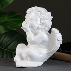 Фигура "Ангел посылает воздушный поцелуй" белый, 23х28х21см - фото 24565225