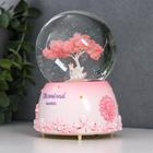 Сувенир полистоун водяной шар свет, музыка "Единорог у дерева" d=8 см МИКС 12,5х8х8 см - фото 23225007