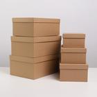 Набор коробок 6 в 1, упаковка подарочная, «Крафт», 20 х 12.5 х 7.5 ‒ 32.5 х 20 х 12.5 см - Фото 1