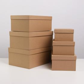 Набор подарочных коробок 6 в 1 «Крафт», 20 х 12.5 х 7.5 ‒ 32.5 х 20 х 12.5 см