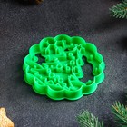 Форма для печенья «Ёлочка», вырубка, штамп, d=9 см, цвет зелёный - Фото 4