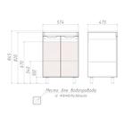 Тумба напольная «Домино» 3D, под раковину Andrea 58, без ящика, 560×475×820 мм, цвет белый - Фото 2