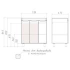 Тумба Домино 3D под раковину Andrea 75, без ящика - Фото 2