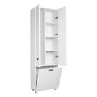 Пенал напольный «Домино» Cube 60, без ящика, с корзиной для белья, 600×316×2000 мм, цвет белый - Фото 3