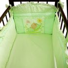 Комплект в кроватку "Сладкий сон", 7 предметов, цвет зелёный - Фото 3